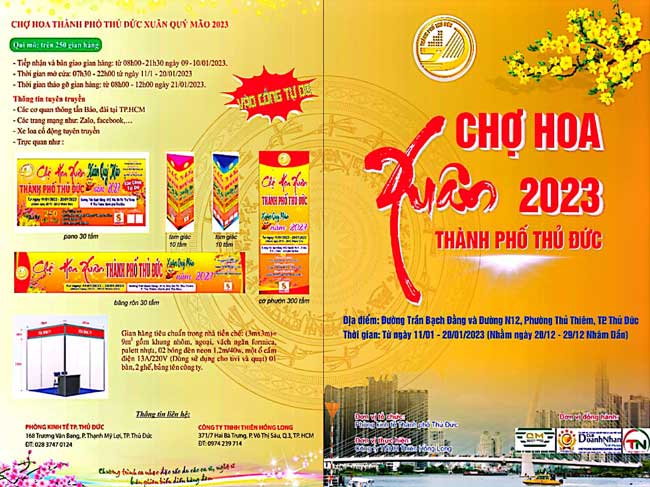 CHỢ HOA XUÂN THÀNH PHỐ THỦ ĐỨC XUÂN QUÝ MÃO NĂM 2023